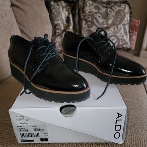 ALDO Women's Black Platform Oxford Shoes